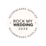 Rock My Wedding preferred supplier website badge