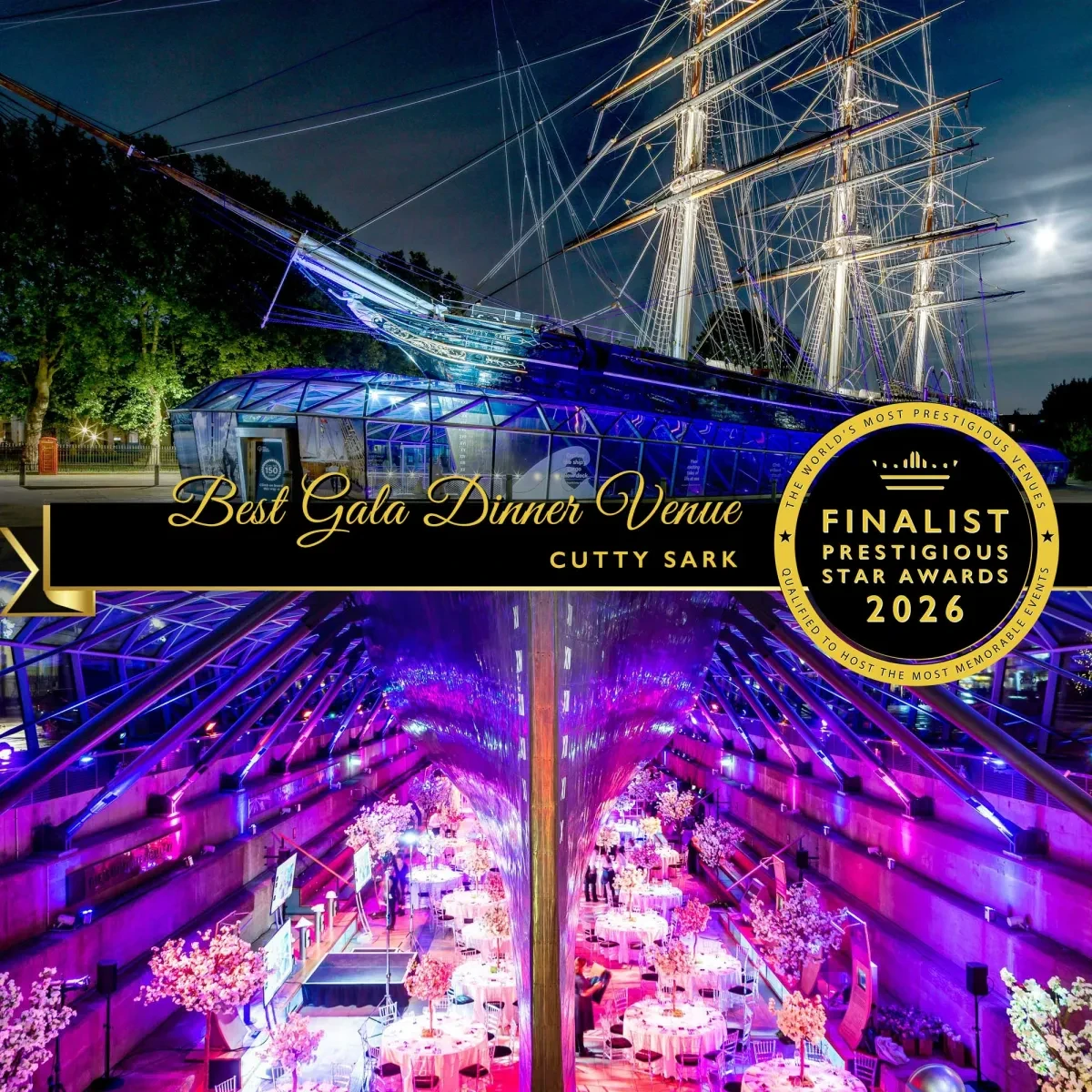 Cutty Sark - Finalist in the Prestigious Star Awards 2026 in the Best Gala Dinner Venue Category