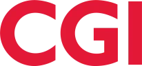 A red and white CGI logo