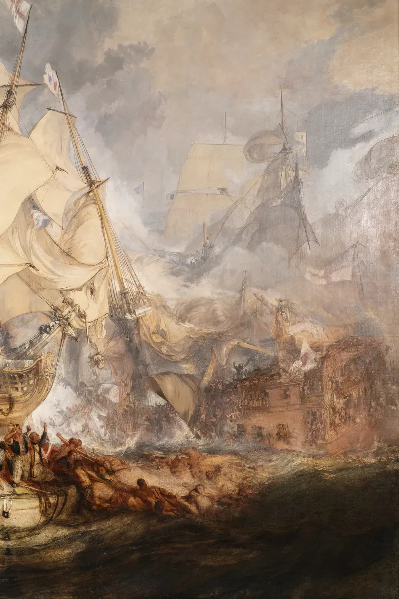 Sinking Redoutable ship from Turner's The Battle of Trafalgar