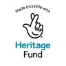 Circular logo with text saying 'made possible with Heritage Fund'