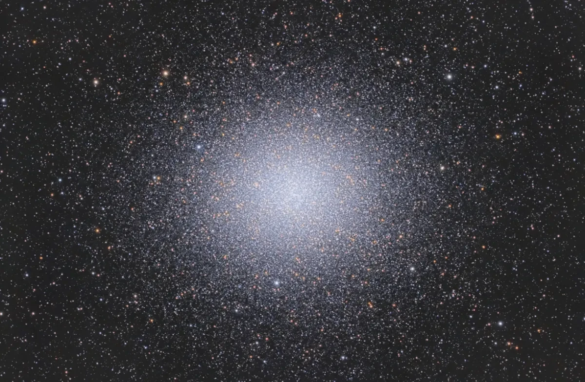 Astronomy photograph of the globular cluster Omega Centauri.
