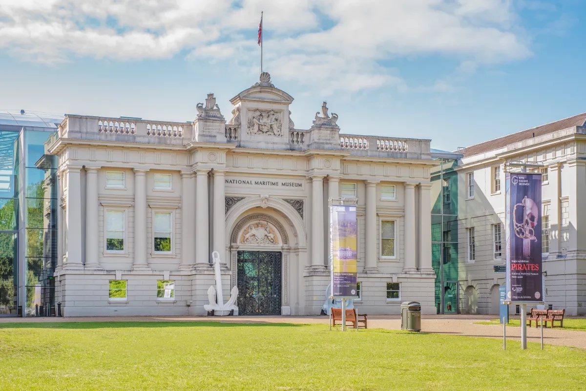 Exterior view of the National Maritime Museum in summer